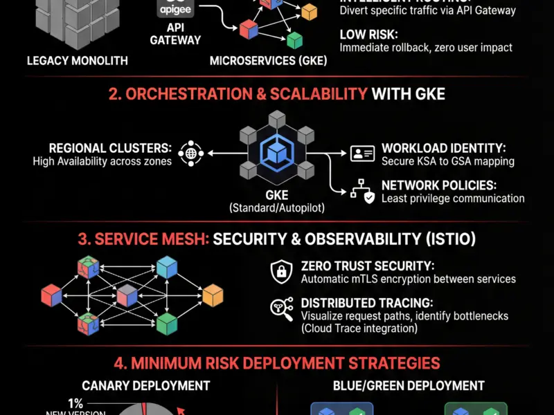 Infografica: Fintech Microservices Architecture: Guide to Refactoring on GCP