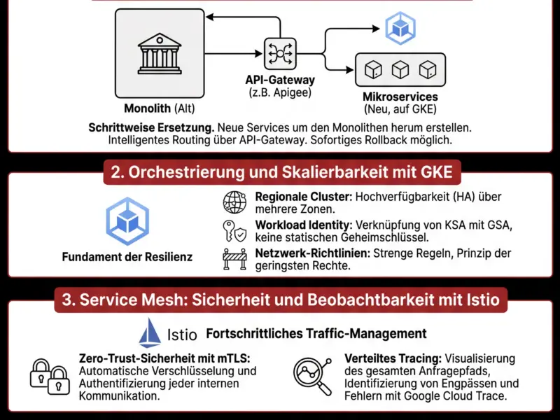 Infografica: Fintech-Mikroservice-Architektur: Leitfaden zum Refactoring auf GCP