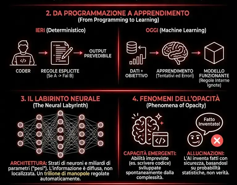Infografica: Il mistero della Black Box: perch&eacute; l'AI &egrave; indecifrabile per l'uomo