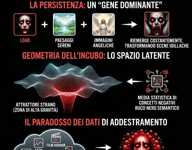 Infografica: Il mistero di Loab: il volto che l'AI crea senza averlo mai imparato