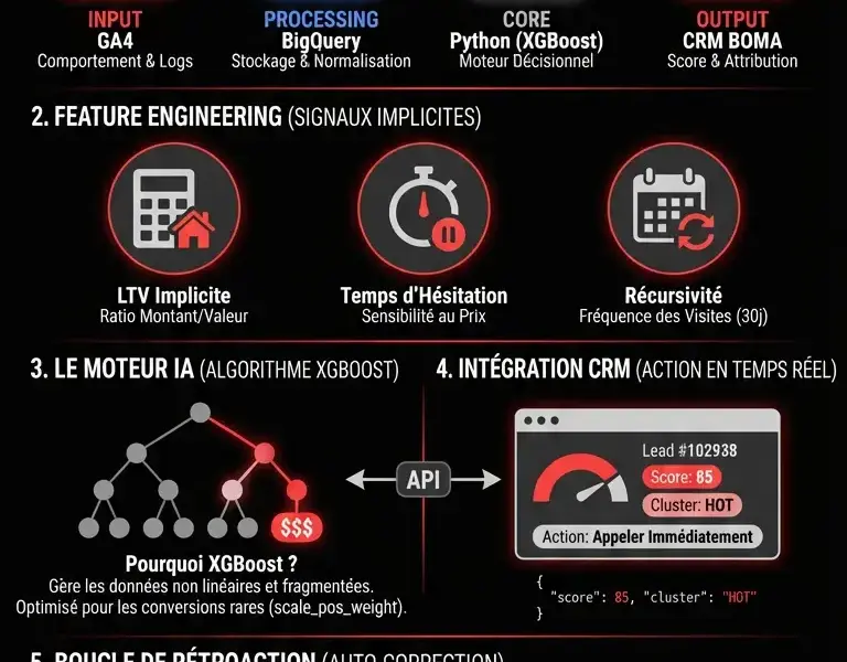 Infografica: Ing&eacute;nierie des Leads : Guide du Lead Scoring Pr&eacute;dictif avec IA et CRM