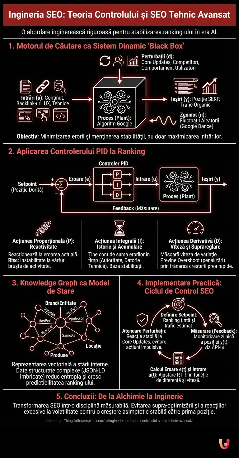 Ingineria SEO: Teoria Controlului și SEO Tehnic Avansat - Infografic rezumativ
