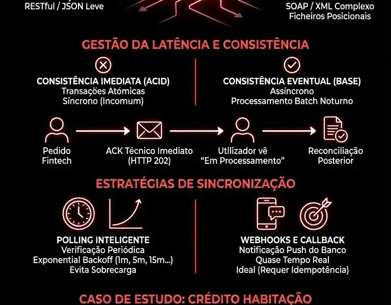 Infografica: Integra&ccedil;&atilde;o de Sistemas Banc&aacute;rios: Padr&otilde;es Fintech e Legacy