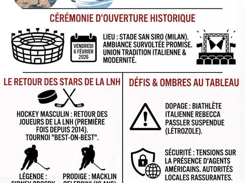 Infografica: JO d'hiver 2026 : Milan-Cortina en &eacute;bullition &agrave; J-2 de la c&eacute;r&eacute;monie