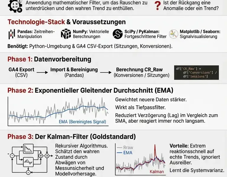 Infografica: Konversionsraten-Analyse: Leitfaden zur digitalen Signalverarbeitung mit Python