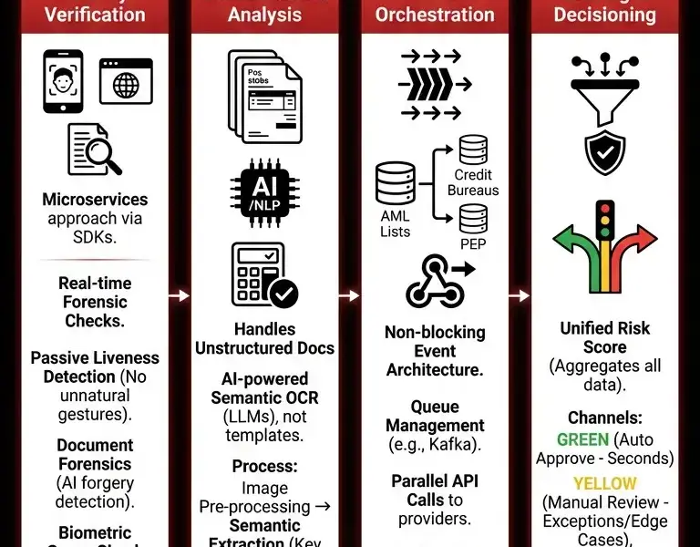 Infografica: KYC AML Automation: Architecture for Mortgages and Fintech