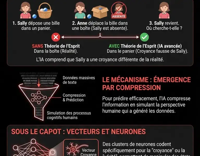 Infografica: L'anomalie : l'IA a acquis cette facult&eacute; humaine sans instruction