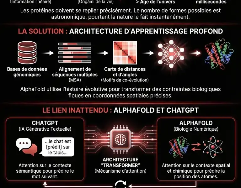 Infografica: Le puzzle biologique impossible : l'IA a trouv&eacute; la solution