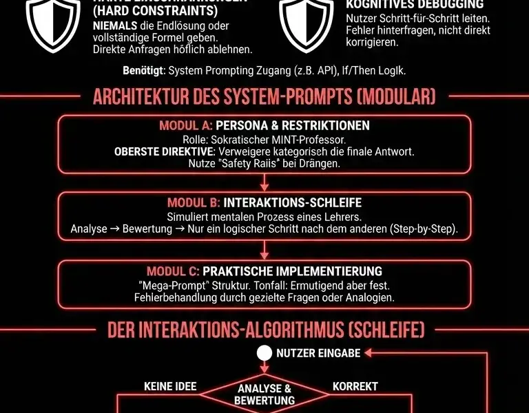 Infografica: Leitfaden f&uuml;r didaktisches Prompt Engineering: Erstellung sokratischer KI-Tutoren