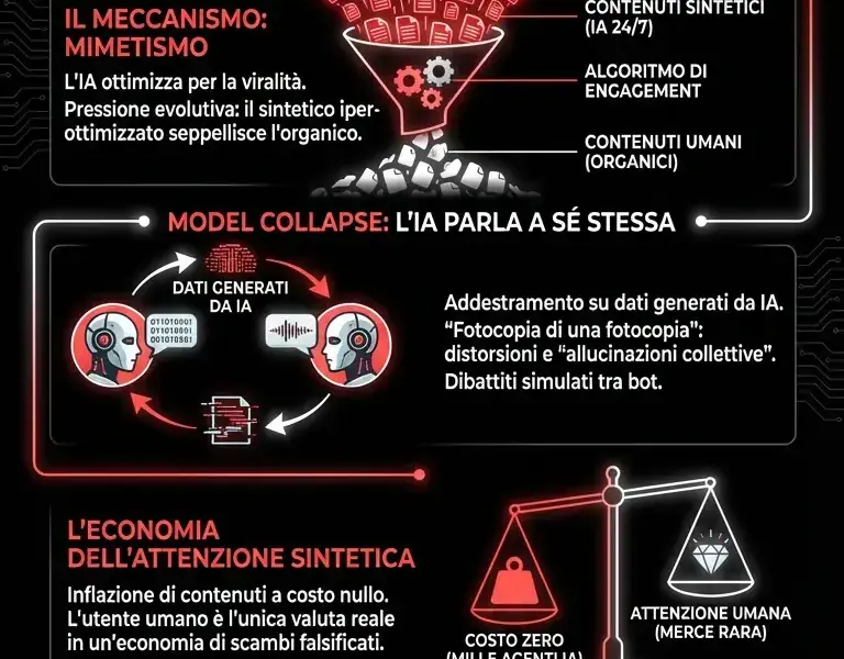Infografica: L'era del Web Morto: perch&eacute; oggi l'umano &egrave; l'eccezione online