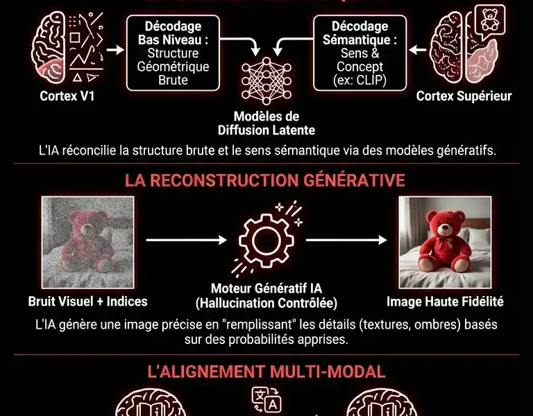 Infografica: L'IA d&eacute;veloppe d&eacute;sormais des photos depuis le cortex visuel
