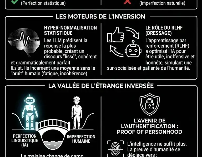 Infografica: L'inversion de 2026 : pourquoi l'IA para&icirc;t plus humaine que nous