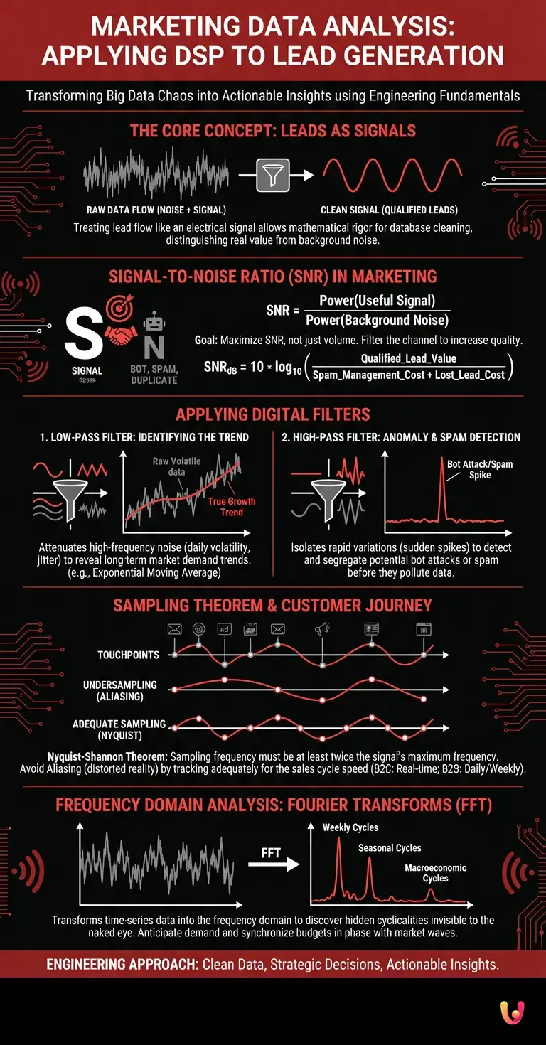 Marketing Data Analysis: Applying DSP to Lead Generation - Summary Infographic