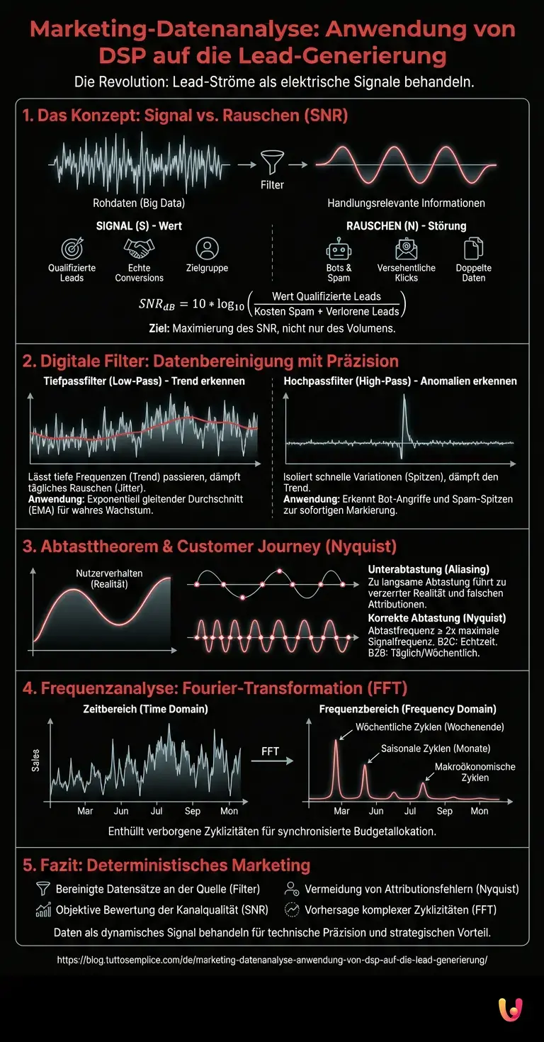 Marketing-Datenanalyse: Anwendung von DSP auf die Lead-Generierung - Zusammenfassende Infografik