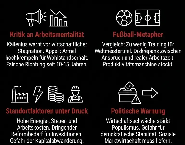 Infografica: Mercedes-Chef K&auml;llenius warnt: Deutsche m&uuml;ssen wieder mehr arbeiten