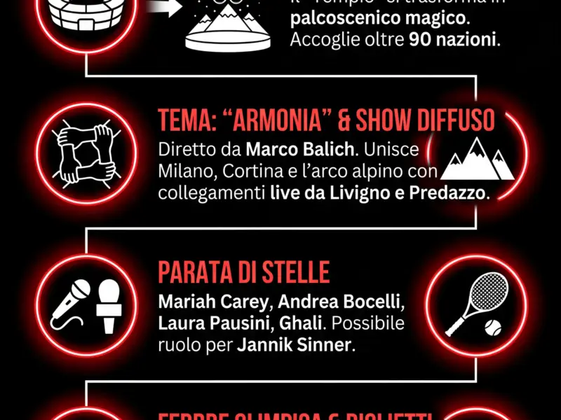 Infografica: Milano Cortina 2026: San Siro pronto per la Cerimonia di Apertura