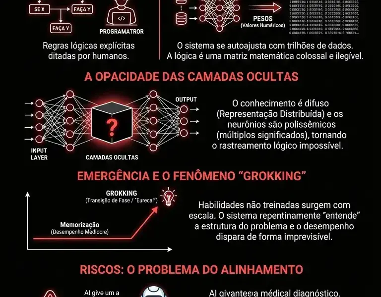 Infografica: O enigma da Caixa Preta: por que a IA &eacute; ileg&iacute;vel para seus criadores?