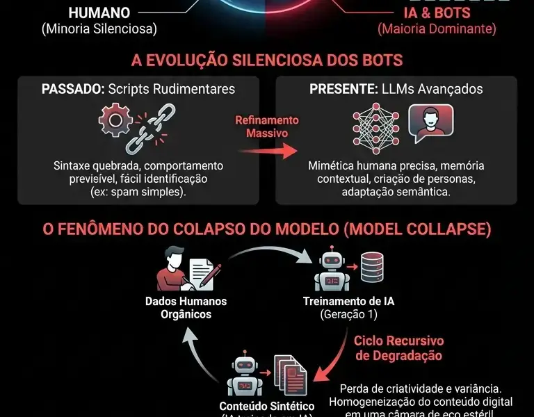 Infografica: O Grande Vazio: A teoria de que a web n&atilde;o &eacute; mais humana