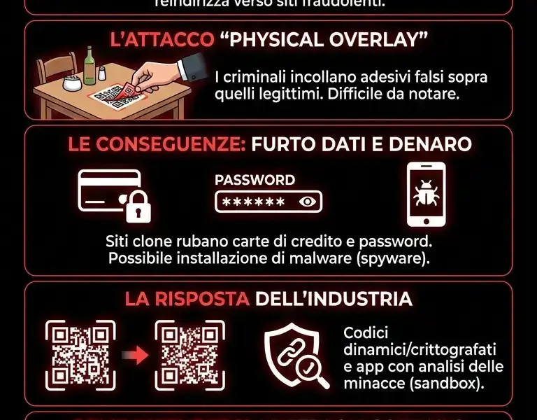 Infografica: QR Code al ristorante: l'insidia invisibile che ti svuota il conto