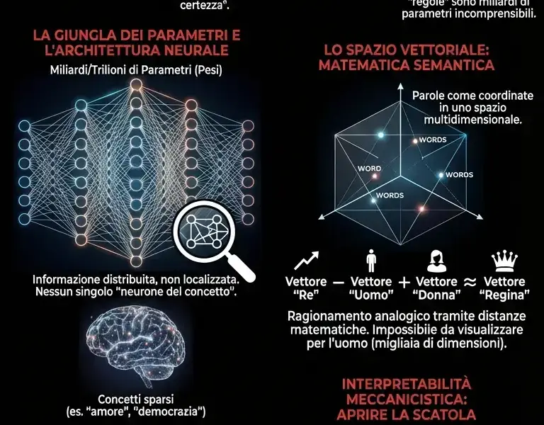 Infografica: Scatola Nera: perch&eacute; nemmeno i creatori sanno come ragiona l'AI