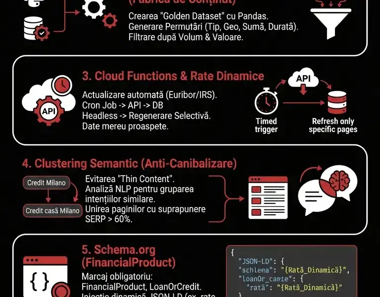 Infografica: SEO Programatic &icirc;n Finanțe: Ghid Python și Cloud Functions