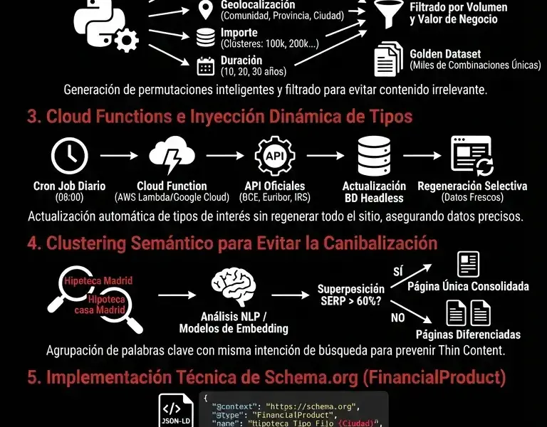 Infografica: SEO Program&aacute;tico en Finanzas: Gu&iacute;a de Python y Cloud Functions