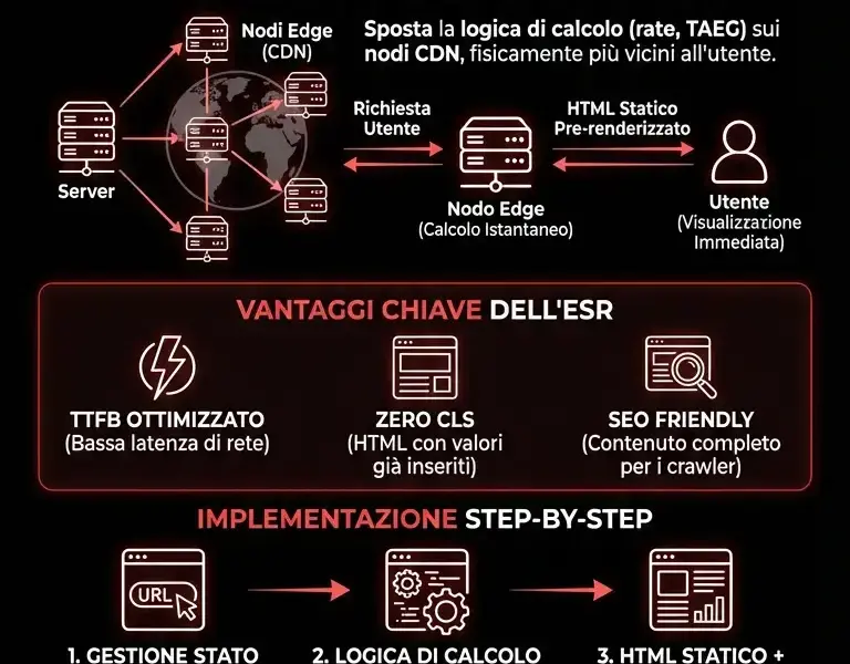 Infografica: SEO Tecnico Fintech: Edge-Side Rendering per Calcolatori Mutui