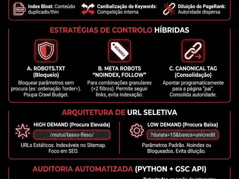 Infografica: SEO T&eacute;cnico para Portais Comparativos: Gest&atilde;o da Navega&ccedil;&atilde;o Facetada