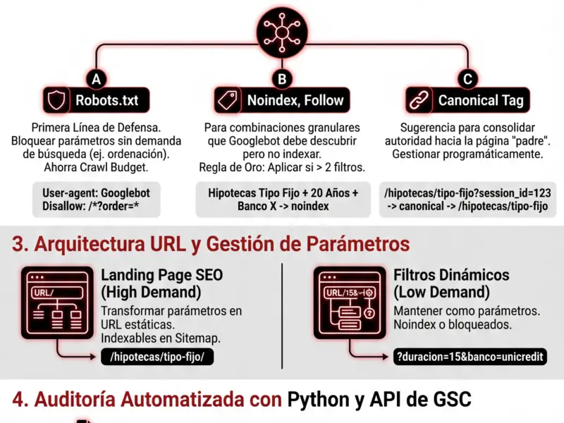 Infografica: SEO T&eacute;cnico para Portales Comparadores: Gesti&oacute;n de la Faceted Navigation