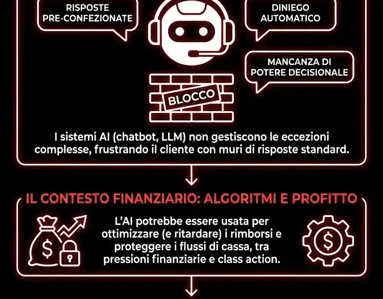 Infografica: StubHub nega il rimborso: quando l'AI blocca i diritti dei fan