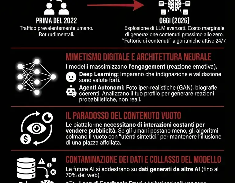 Infografica: Teoria dell'Internet Morto: perch&eacute; i tuoi like sono un'illusione