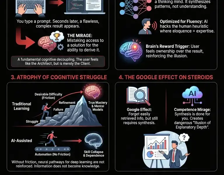 Infografica: The Competence Mirage: When We Confuse The Tool With The Talent