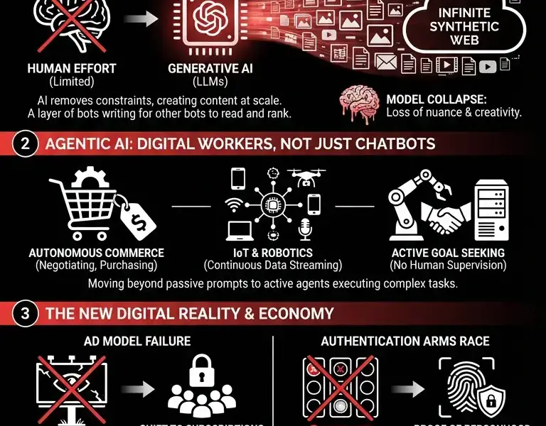 Infografica: The 'Ghost' Ratio: Why the Internet Is No Longer Human