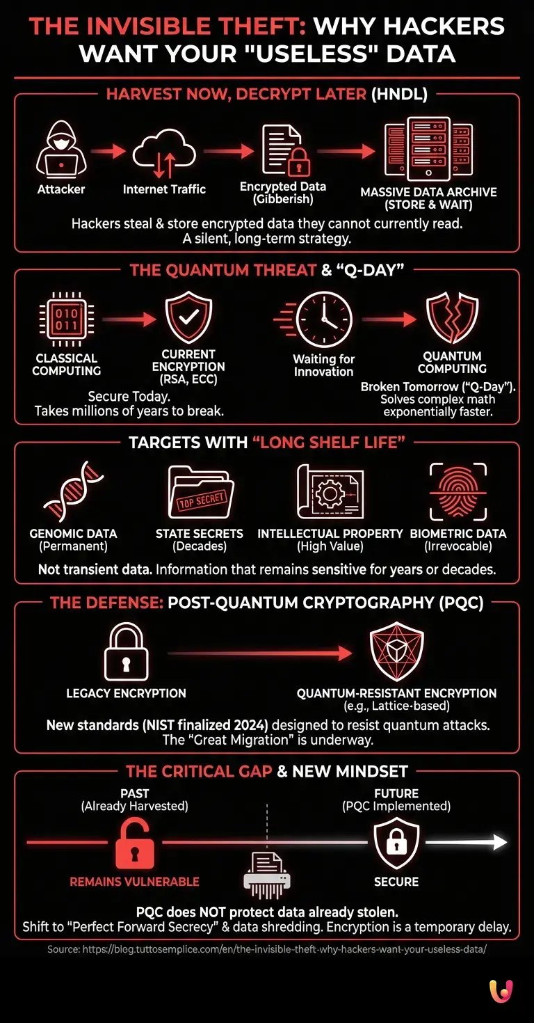 The Invisible Theft: Why Hackers Want Your "Useless" Data - Summary Infographic