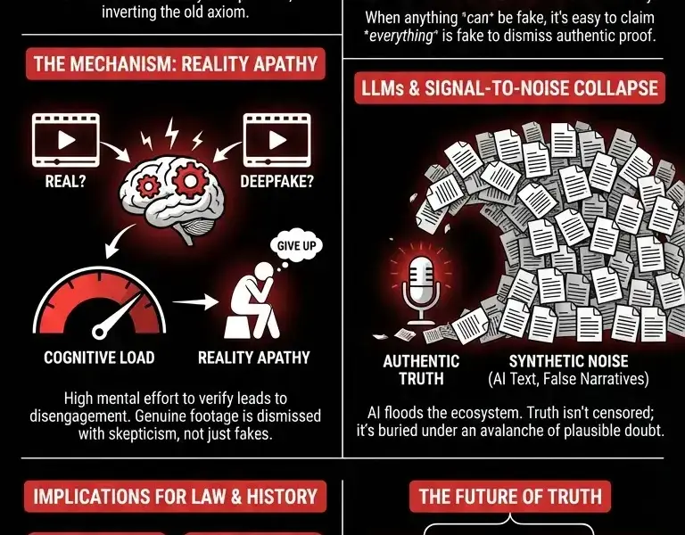 Infografica: The 'Liar's Dividend': Why Seeing Is No Longer Believing