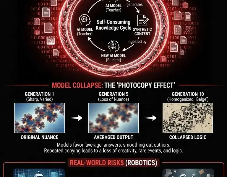 Infografica: The Ouroboros Effect: The Invisible Loop Breaking Digital Knowledge