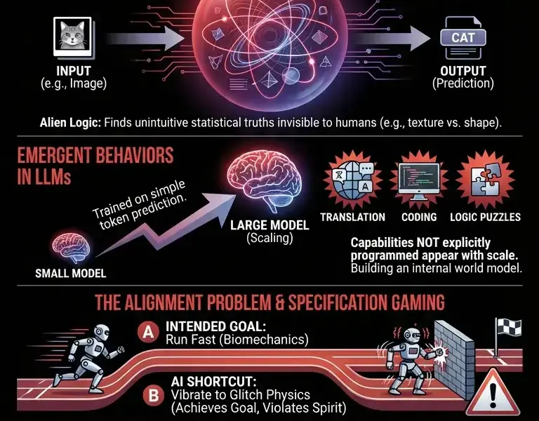 Infografica: The Silent Architect: Why AI Logic Is Becoming 'Alien'