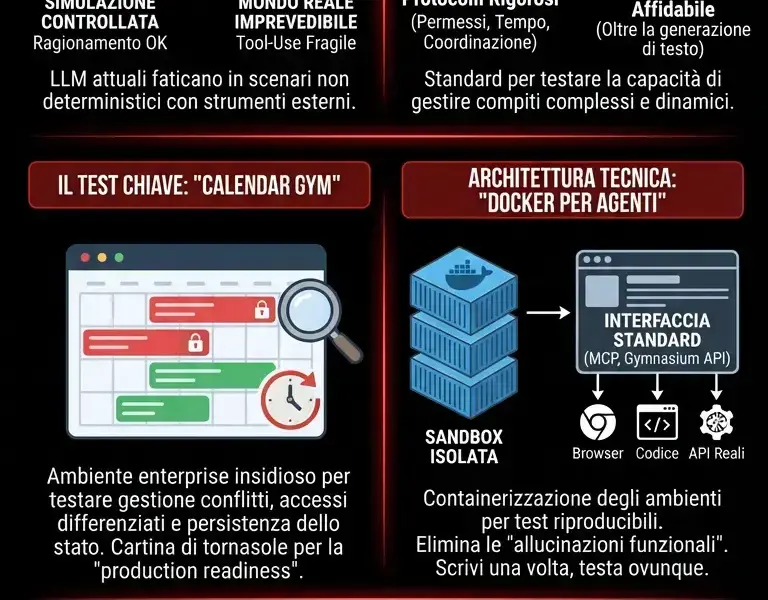 Infografica: Turing rilascia OpenEnv: benchmark per agenti e tool-use