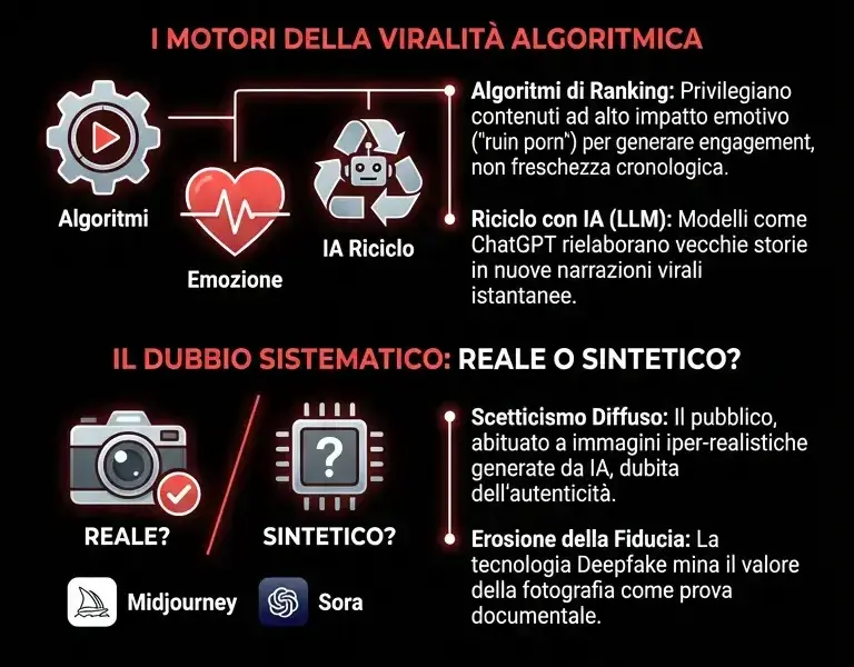 Infografica: Villa Courtney Love: viralit&agrave; algoritmica e realt&agrave; sintetica