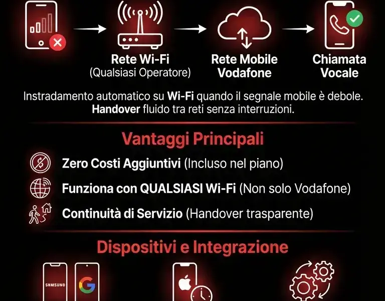 Infografica: Vodafone Italia lancia il Wi-Fi Calling: chiamate ovunque e zero costi