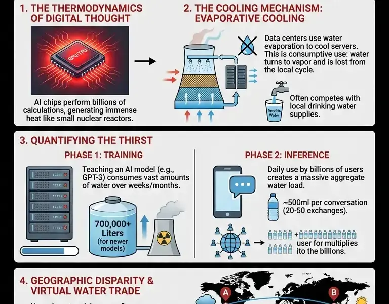 Infografica: Why Every AI Prompt Has a Hidden Liquid Footprint