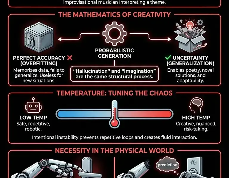 Infografica: Why Perfect Accuracy Would Destroy AI Creativity