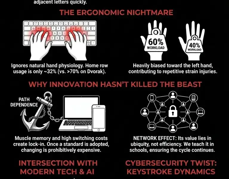 Infografica: Why We Are Still Using a Layout Designed to Slow Us Down