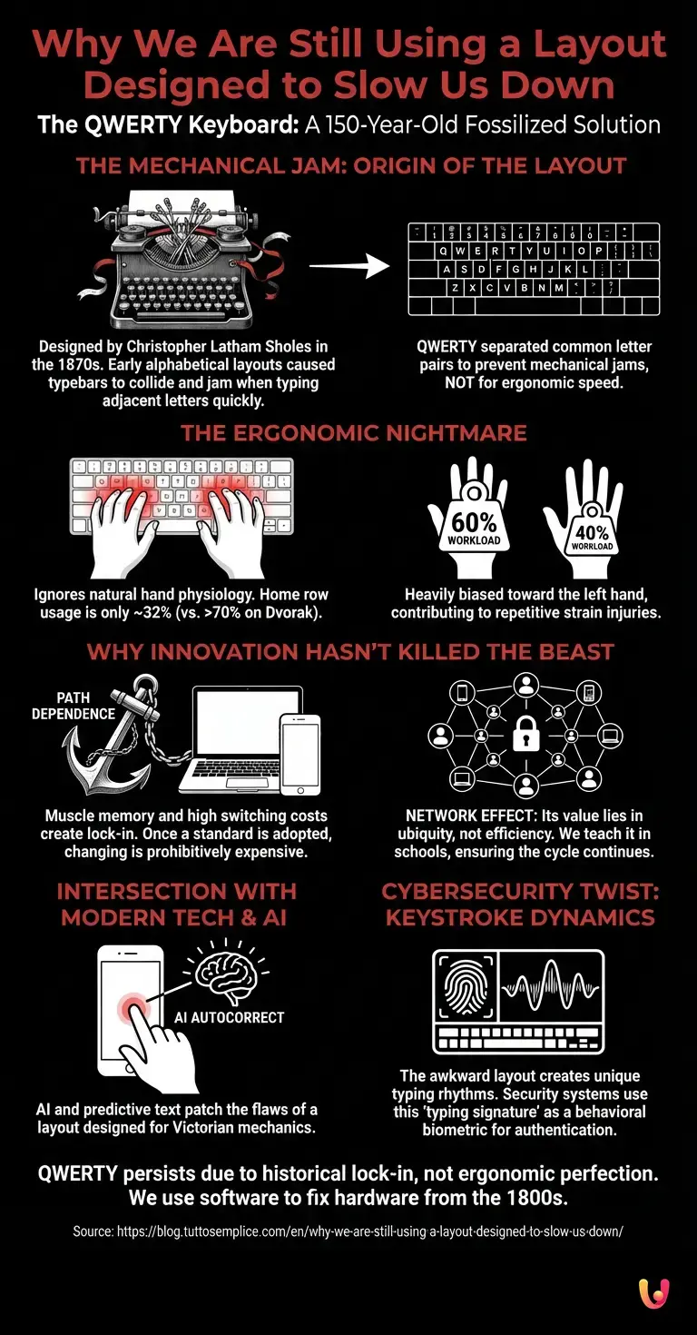 Why We Are Still Using a Layout Designed to Slow Us Down - Summary Infographic