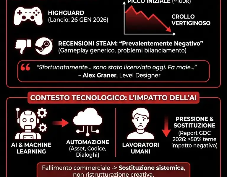 Infografica: Wildlight: riduzione organico Highguard e focus sulla manutenzione