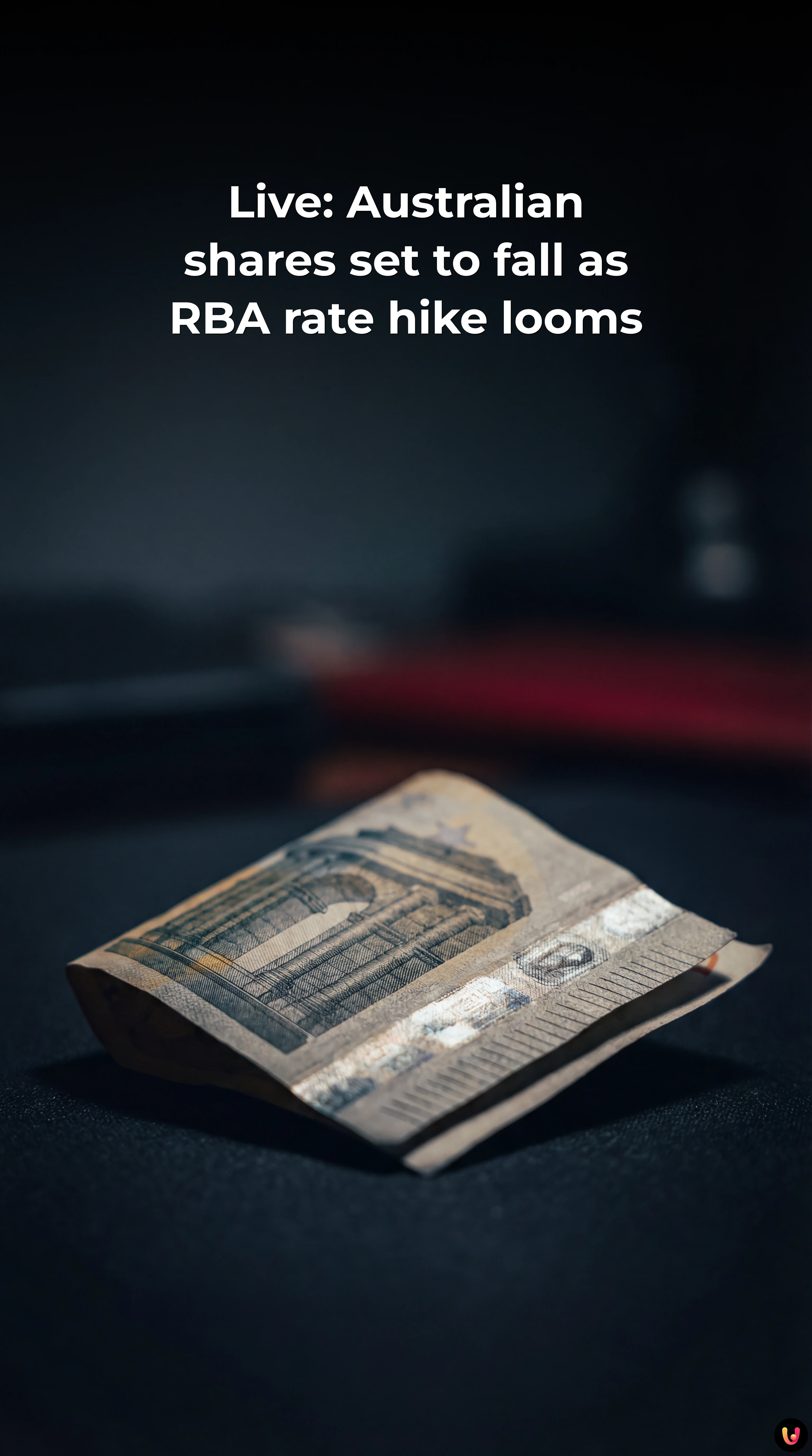 Red downward trend line on a stock market monitor representing the ASX drop