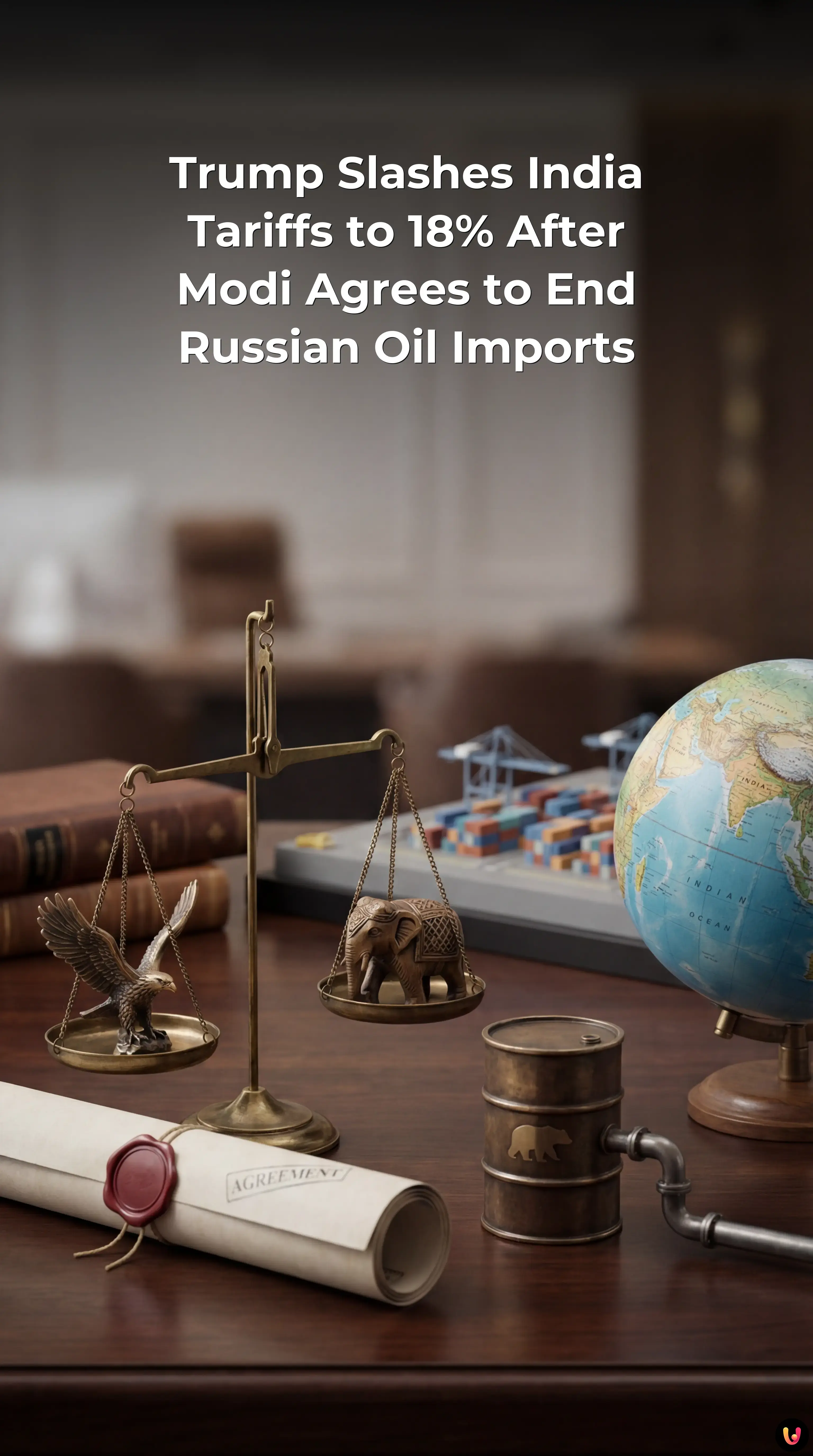Trump Slashes India Tariffs to 18% After Modi Agrees to End Russian Oil Imports