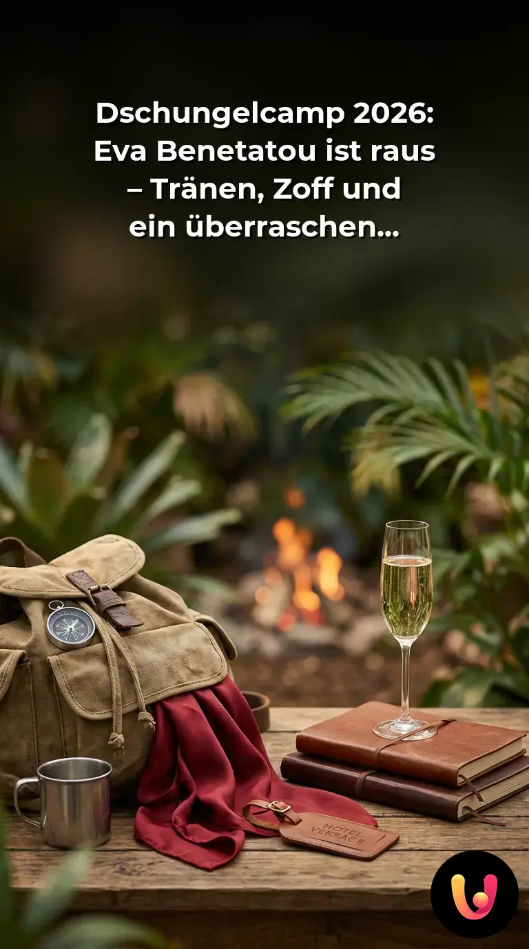 Eva Benetatou am Lagerfeuer im Dschungelcamp 2026