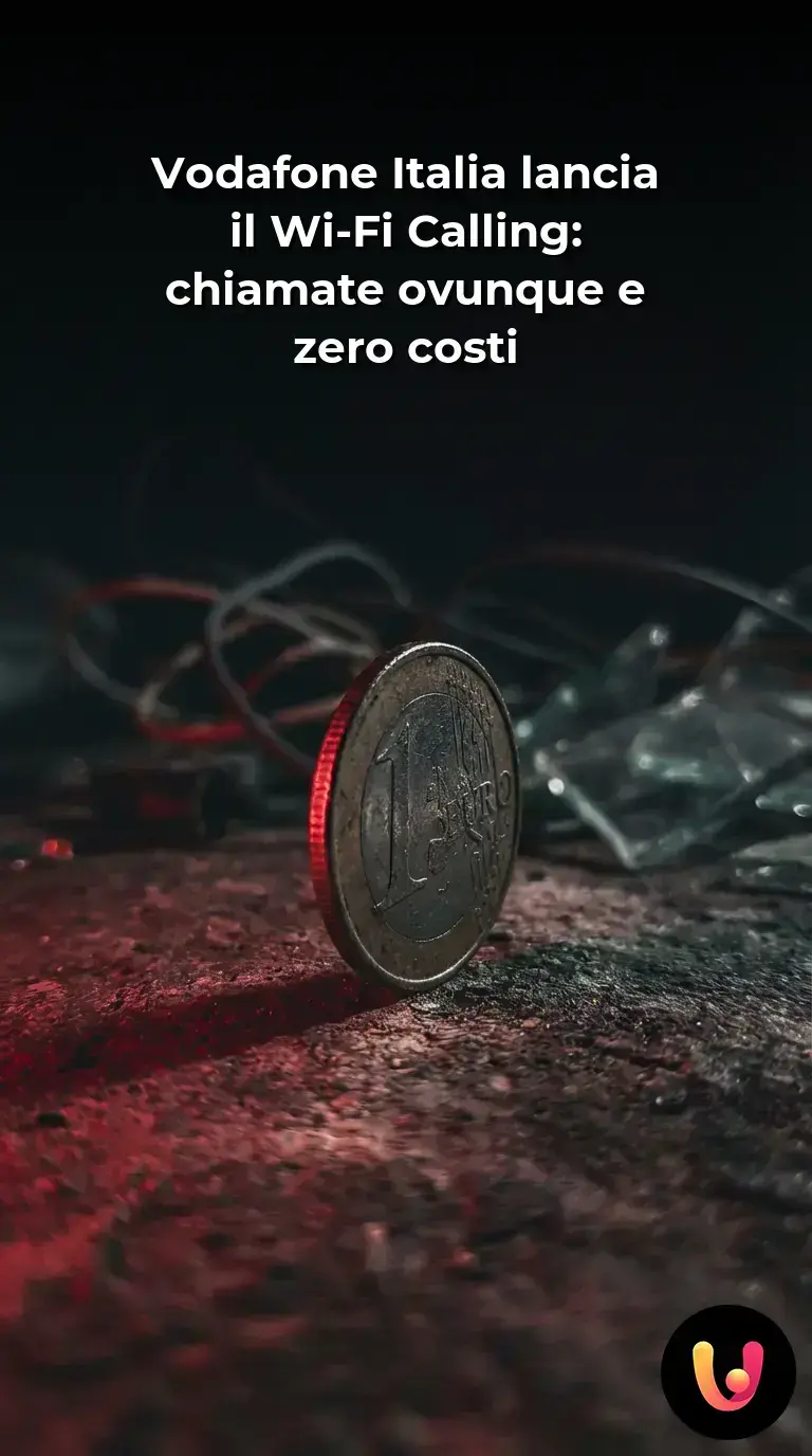 Smartphone mostra una chiamata attiva tramite tecnologia Vodafone Wi-Fi Calling