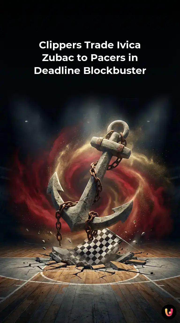 Ivica Zubac in a Clippers jersey on the court during an NBA game